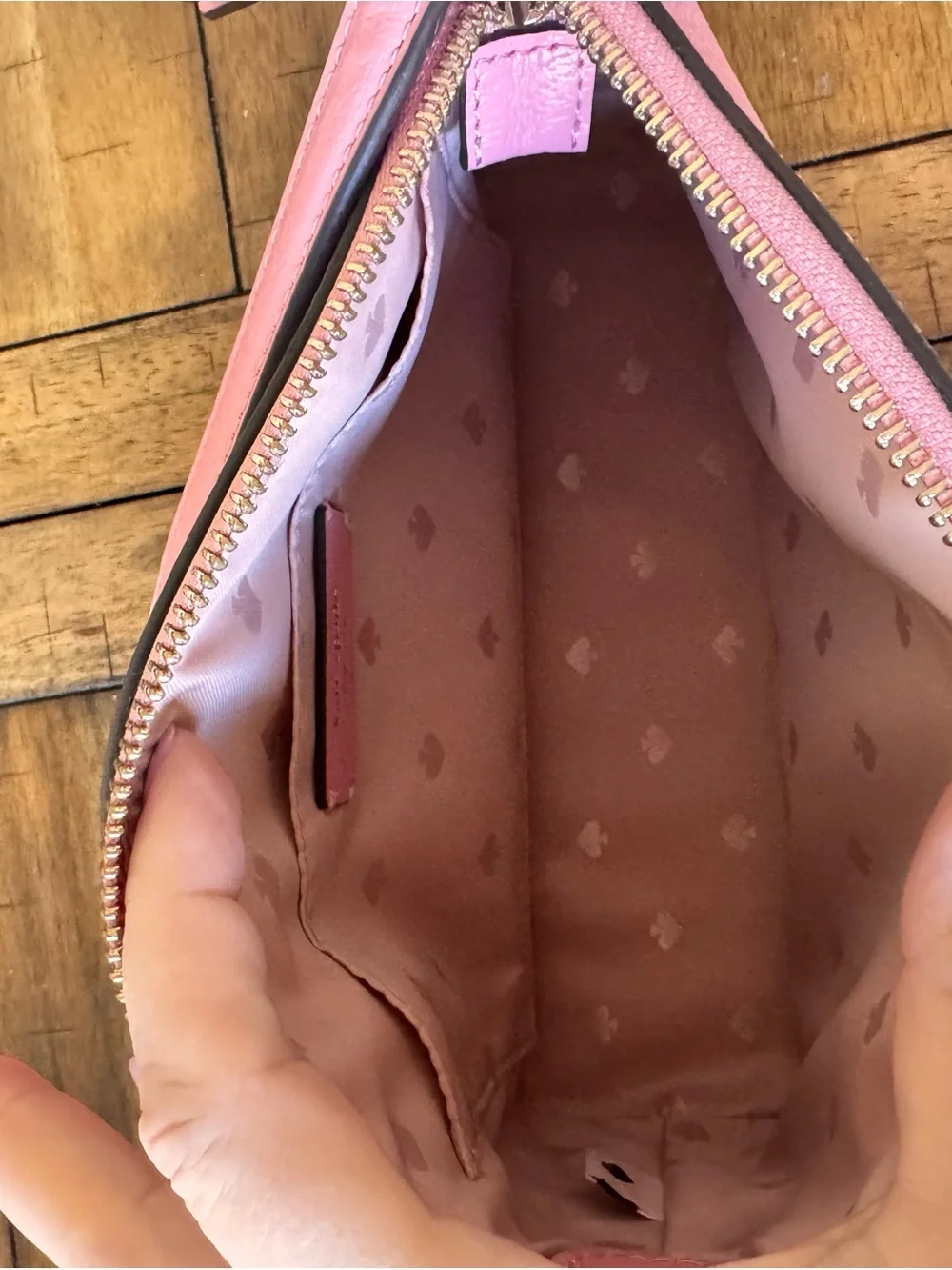 kate spade Pink Pebbled Leather Crossbody Bag with Adjustable Strap